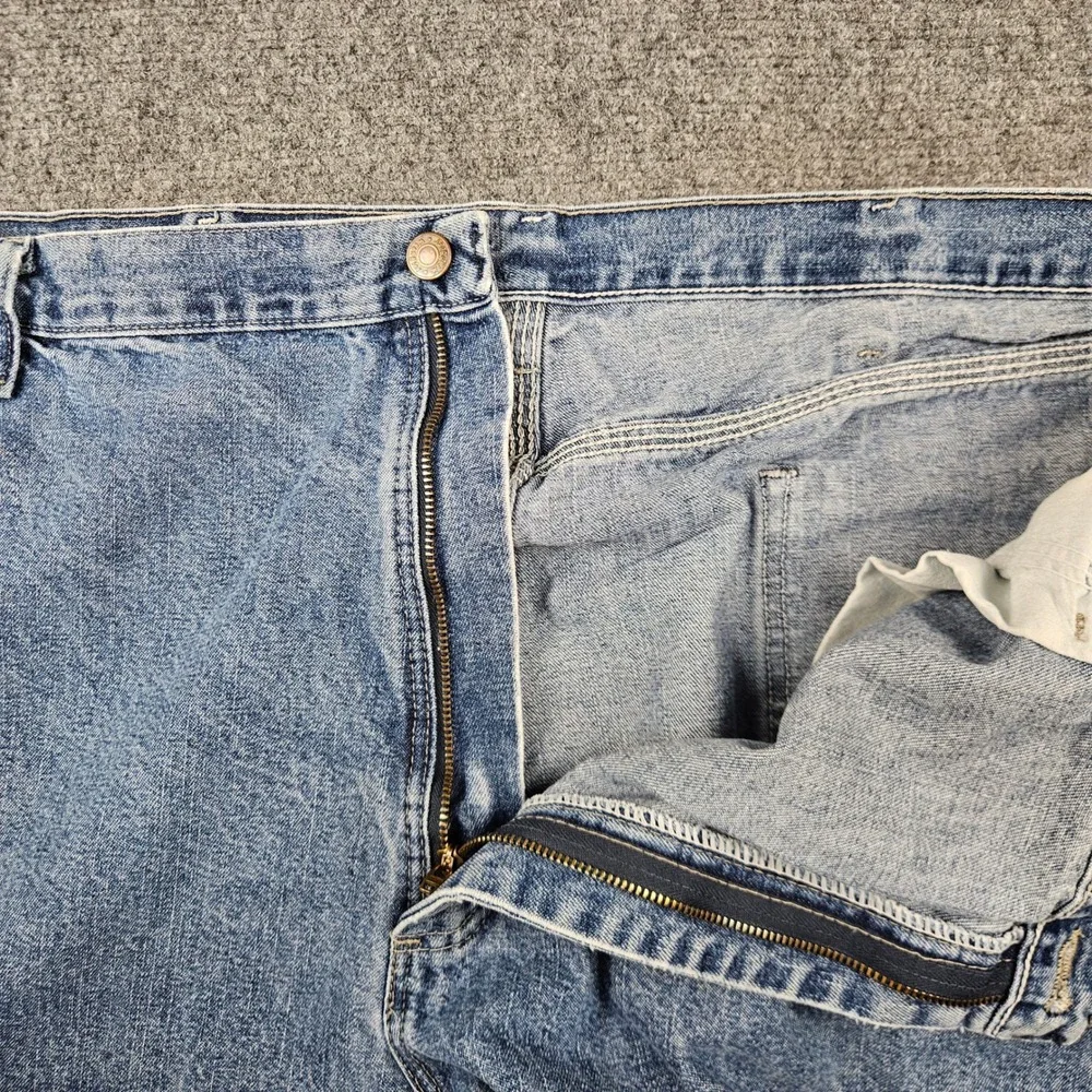 Wrangler Mens Carpenter Jeans 42x32 Light Wash Denim Utility Work Pants 94LSWDV